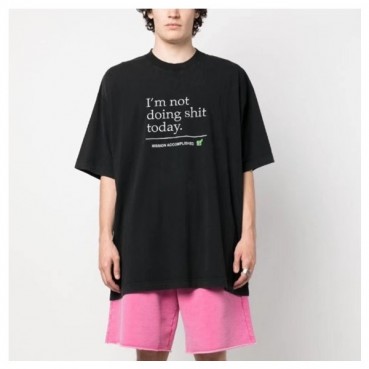 베트멍 남/녀 트렌디 블랙 반팔티 - Vetements Unisex Black Tshirts 