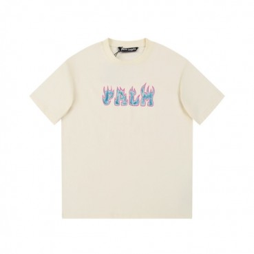 팜 엔젤스 남성 아이보리 크루넥 반팔티 - Pam Angels Mens Ivory Tshirts 