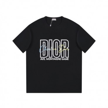 디올 남성 블랙 크루넥 반팔티 - Dior Mens Black Short sleeved Tshirts 