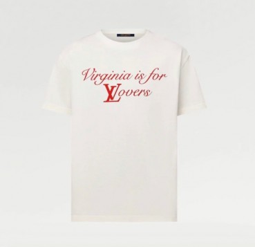 루이비통 남성 화이트 크루넥 반팔티 - Louis vuitton Mens White Short sleeved Tshirts 