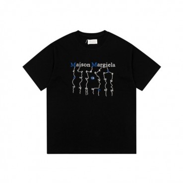 메종마르지엘라 남/녀 크루넥 블랙 반팔티 - Maison Margiela Unisex Black Tshirts 