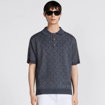 디올 남성 베이지 폴로 반팔티 - Dior Mens Blue Short sleeved Tshirts 
