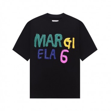메종마르지엘라 남/녀 크루넥 블랙 반팔티 - Maison Margiela Unisex Black Tshirts 