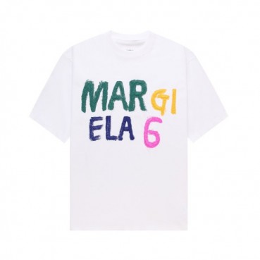 메종마르지엘라 남/녀 크루넥 화이트 반팔티 - Maison Margiela Unisex White Tshirts 
