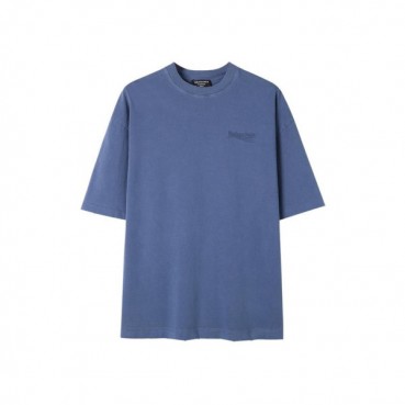 발렌시아가 남성 블루 크루넥 반팔티 - Balenciaga Mens Blue Short sleeved Tshirts 