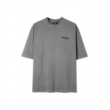 발렌시아가 남성 그레이 크루넥 반팔티 - Balenciaga Mens Gray Short sleeved Tshirts 