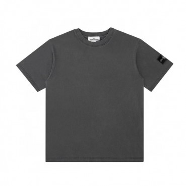 스톤아일랜드 남성 그레이 크루넥 반팔티 - Stone Island Mens Gray Tshirts 