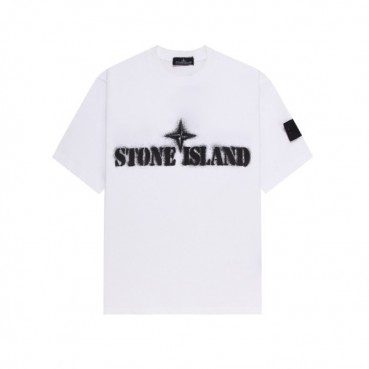 스톤아일랜드 남성 화이트 크루넥 반팔티 - Stone Island Mens White Tshirts 