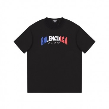 발렌시아가 남성 블랙 크루넥 반팔티 - Balenciaga Mens Black Short sleeved Tshirts 