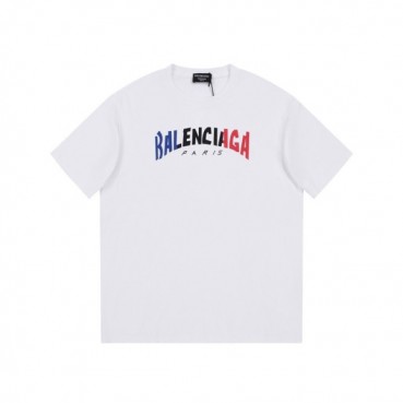 발렌시아가 남성 화이트 크루넥 반팔티 - Balenciaga Mens White Short sleeved Tshirts 