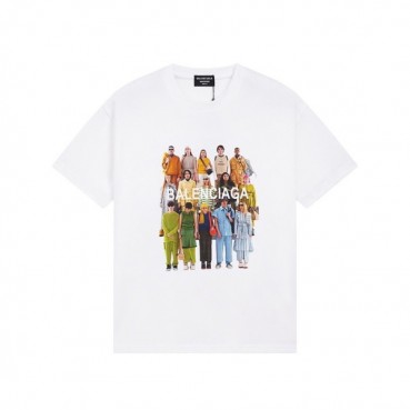 발렌시아가 남성 화이트 크루넥 반팔티 - Balenciaga Mens White Short sleeved Tshirts 