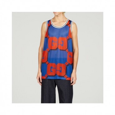 구찌 남성 블루 나시 - Gucci Mens Blue Sleeveless Tshirts 
