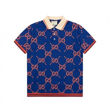 구찌 남성 블루 폴로 반팔티 - Gucci Mens Blue Short sleeved Tshirts 