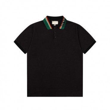 구찌 남성 블랙 폴로 반팔티 - Gucci Mens Black Short sleeved Tshirts 