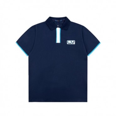 루이비통 남성 네이비 폴로 반팔티 - Louis vuitton Mens Navy Short sleeved Tshirts 