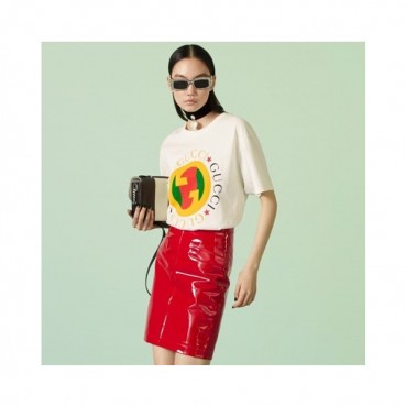 구찌 여성 화이트 크루넥 반팔티 - Gucci Womens White Short sleeved Tshirts 