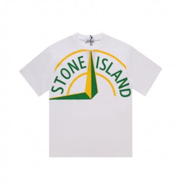 스톤아일랜드 남성 화이트 크루넥 반팔티 - Stone Island Mens White Tshirts 