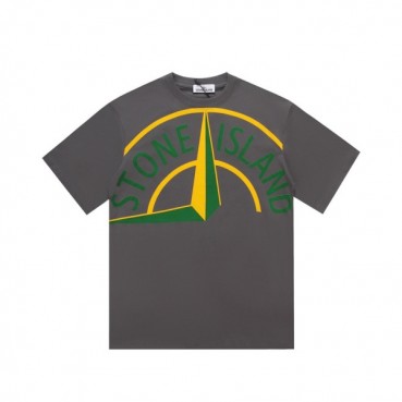 스톤아일랜드 남성 그레이 크루넥 반팔티 - Stone Island Mens Gray Tshirts 