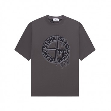 스톤아일랜드 남성 그레이 크루넥 반팔티 - Stone Island Mens Gray Tshirts 
