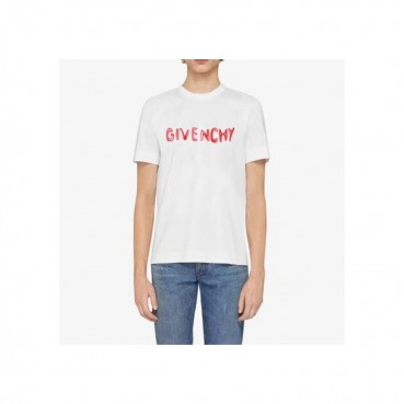지방시 남성 크루넥 화이트 반팔티 - Givenchy Mens White Short Sleeved Tshirts 