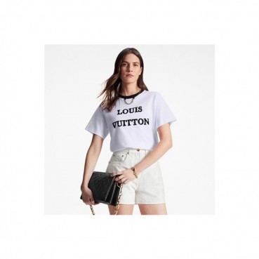 루이비통 남/녀 화이트 크루넥 반팔티 - Louis vuitton Unisex White Short sleeved Tshirts 