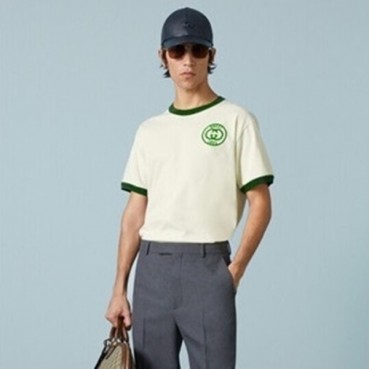 구찌 남/녀 화이트 크루넥 반팔티 - Gucci Unisex White Short sleeved Tshirts 