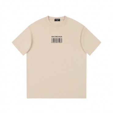 발렌시아가 남성 베이지 크루넥 반팔티 - Balenciaga Mens Beige Short sleeved Tshirts 