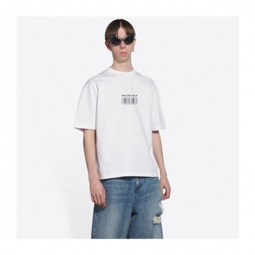발렌시아가 남성 화이트 크루넥 반팔티 - Balenciaga Mens White Short sleeved Tshirts 