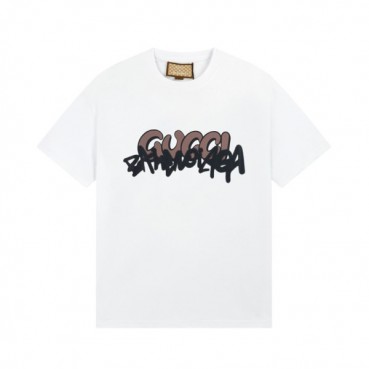 구찌 남/녀 화이트 크루넥 반팔티 - Gucci Unisex White Short sleeved Tshirts 