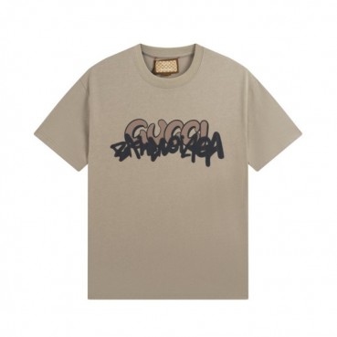 구찌 남/녀 카멜 크루넥 반팔티 - Gucci Unisex Camel Short sleeved Tshirts 