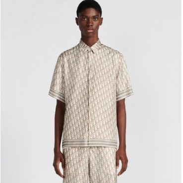 디올 남성 베이지 폴로 반팔 투피스 - Dior Mens Beige Short sleeved Two