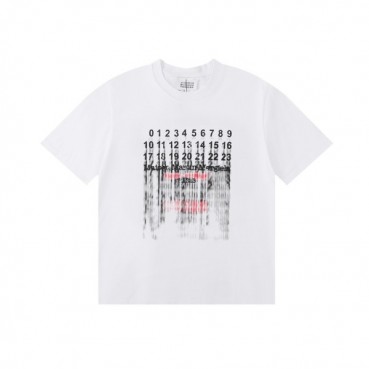 메종마르지엘라 남/녀 크루넥 화이트 반팔티 - Maison Margiela Unisex White Tshirts 