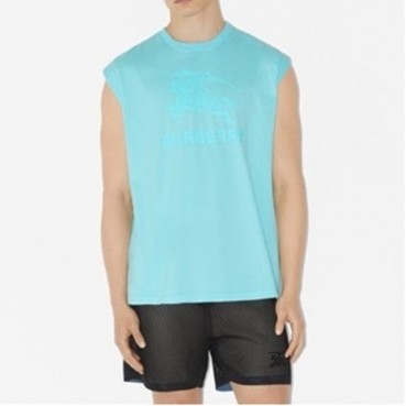 버버리 남성 블루 크루넥 나시 - Burberry Mens Blue Sleeveless Tshirts 