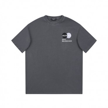발렌시아가 남성 그레이 크루넥 반팔티 - Balenciaga Mens Gray Short sleeved Tshirts 