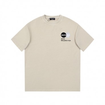 발렌시아가 남성 베이지 크루넥 반팔티 - Balenciaga Mens Beige Short sleeved Tshirts 