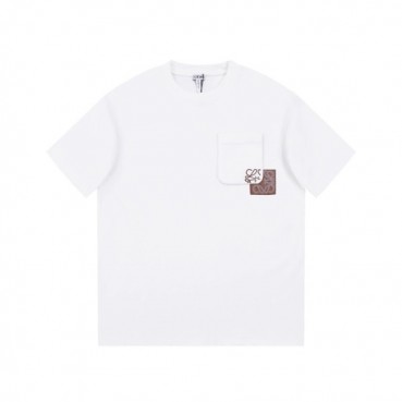 로에베 남/녀 이니셜 화이트 반팔티 - Loewe Unisex White Short sleeved Tshirts 