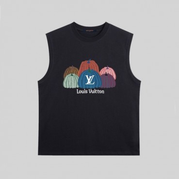 루이비통 남성 블랙 크루넥 나시 - Louis vuitton Mens Black Sleeveless Tshirts 