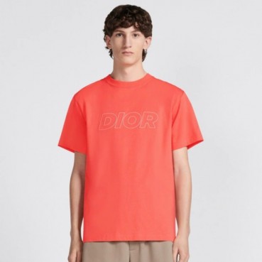 디올 남성 오렌지 크루넥 반팔티 - Dior Mens Orange Short sleeved Tshirts 