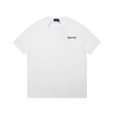 발렌시아가 남성 화이트 크루넥 반팔티 - Balenciaga Mens White Short sleeved Tshirts 