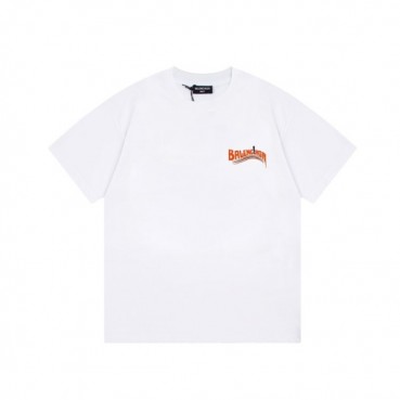 발렌시아가 남성 화이트 크루넥 반팔티 - Balenciaga Mens White Short sleeved Tshirts 