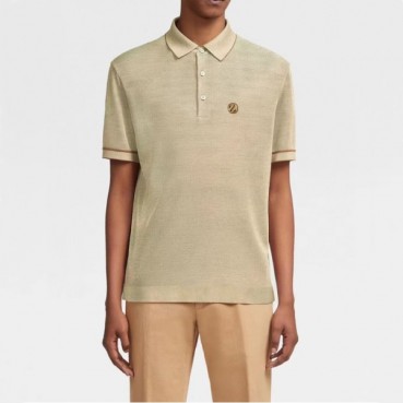 제냐 남성 베이지 폴로 반팔티 - Zegna Mens Beige Short sleeved Tshirts 