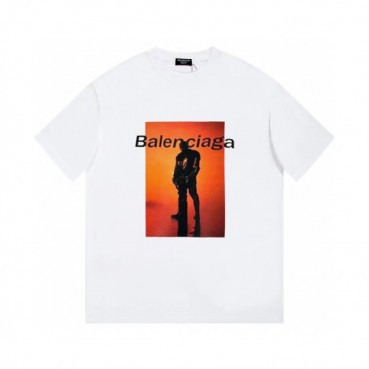 발렌시아가 남성 화이트 크루넥 반팔티 - Balenciaga Mens White Short sleeved Tshirts 