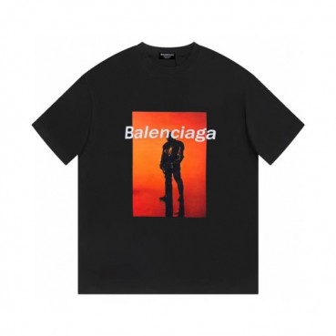 발렌시아가 남성 블랙 크루넥 반팔티 - Balenciaga Mens Black Short sleeved Tshirts 