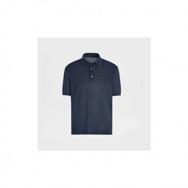 제냐 남성 네이비 폴로 반팔티 - Zegna Mens Navy Short sleeved Tshirts 
