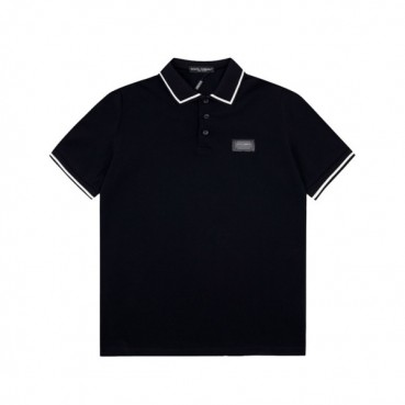 돌체앤가바나 남성 블랙 폴로 반팔티 - Dolce&Gabbana Mens Black Tshirts 