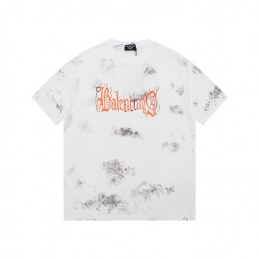 발렌시아가 남성 화이트 크루넥 반팔티 - Balenciaga Mens White Short sleeved Tshirts 