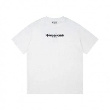메종마르지엘라 남/녀 크루넥 화이트 반팔티 - Maison Margiela Unisex White Tshirts 