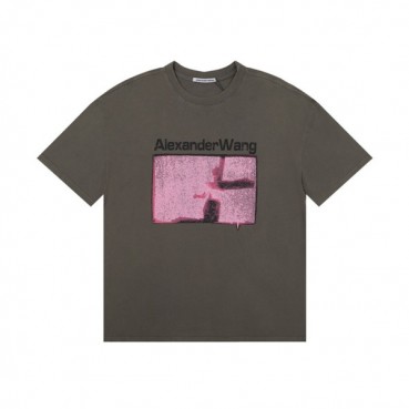 알렉산더왕 남성 그레이 반팔티 - Alexander wang Mens Gray Short sleeved Tshirts 