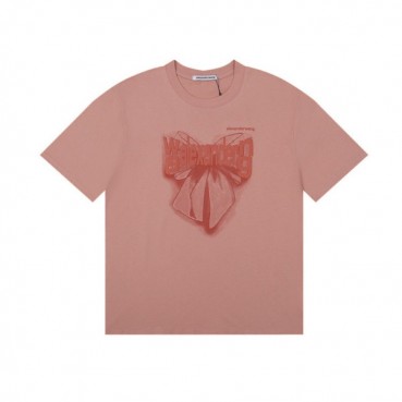 알렉산더왕 남성 핑크 반팔티 - Alexander wang Mens Pink Short sleeved Tshirts 