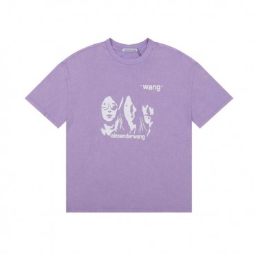 알렉산더왕 남성 퍼플 반팔티 - Alexander wang Mens Purple Short sleeved Tshirts 